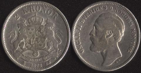Sweden 2 kroner 1876