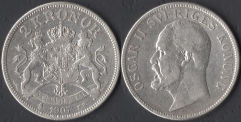 Sweden 2 kroner 1907