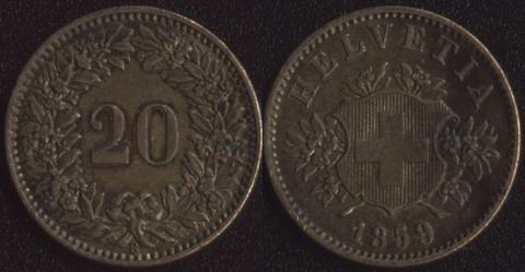 Switzerland 20 rappen