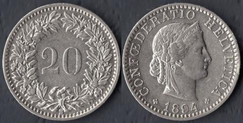 Switzerland 20 rappen