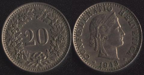 Switzerland 20 rappen