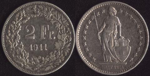 Switzerland 2 francs