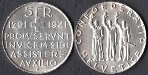 Switzerland 5 francs 1941