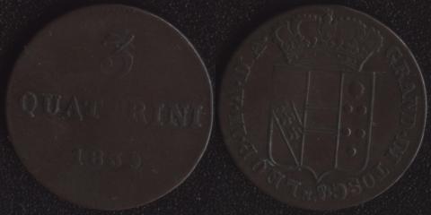 Duchy of Tuscany 3 quattrinos