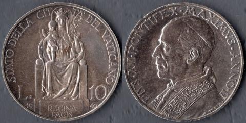 Vatican 10 lire 1940