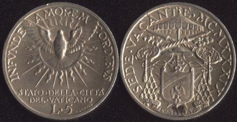 Vatican 5 lire 1939 (Free Throne