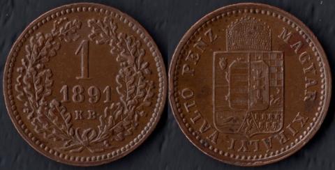 Hungary 1 kreutzer 1891