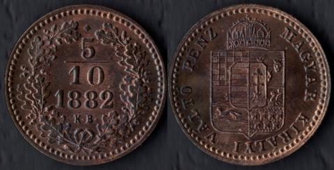 Hungary 5/10 Kreutzer