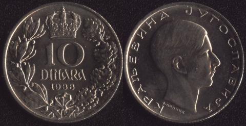 Yugoslavia 10 dinar 1938