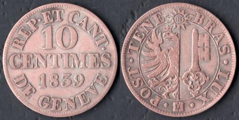 Geneva 10 centimes