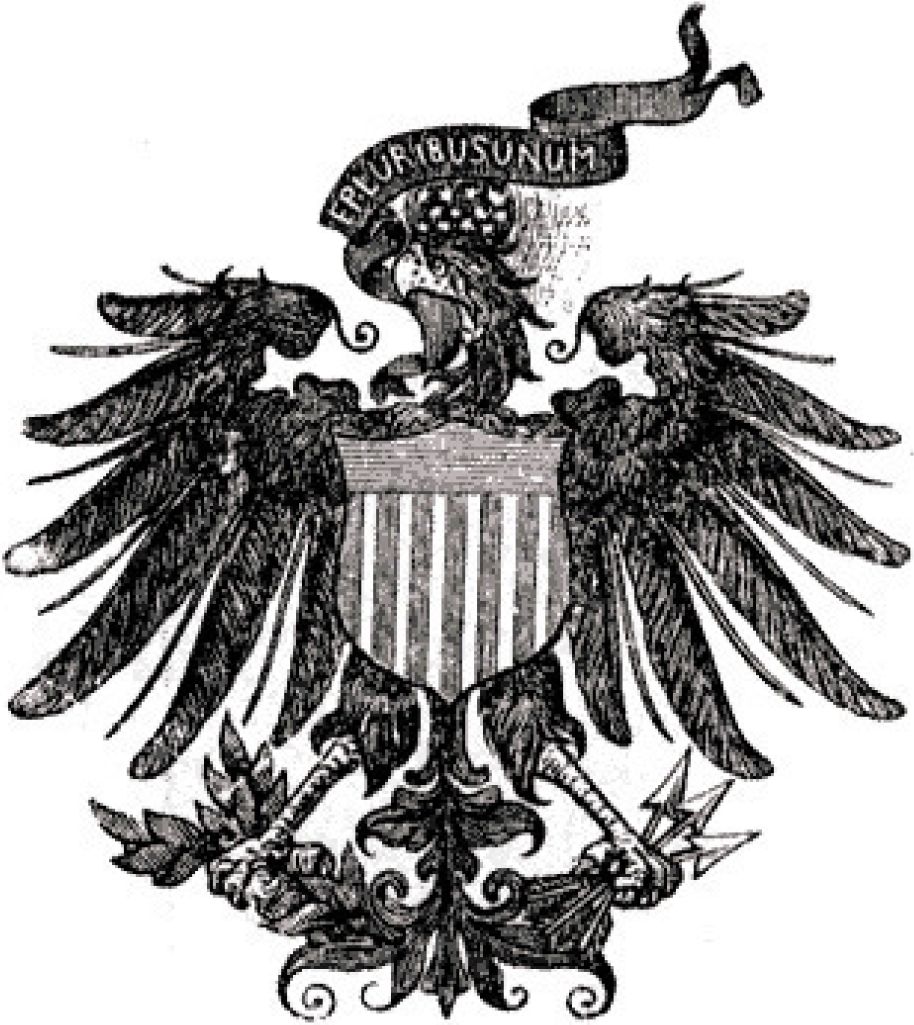 One of the designs of the State Seal of the 19th century.