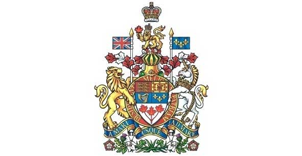 The modern coat of arms of Canada