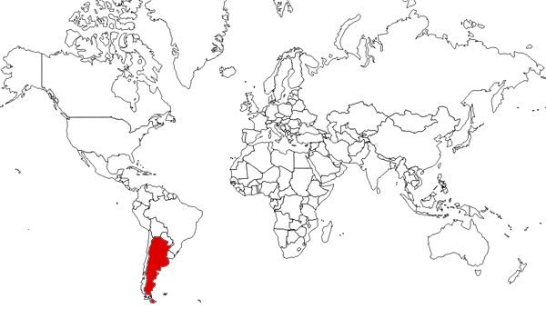 Argentina en el mapa