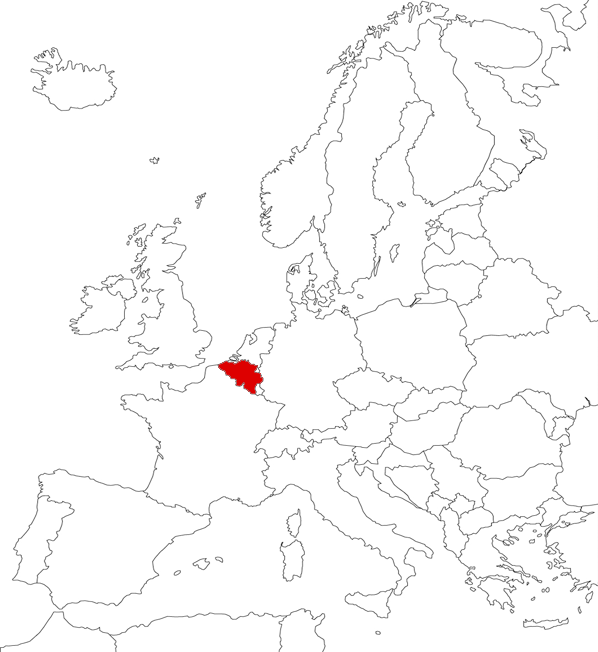 Bélgica en el mapa