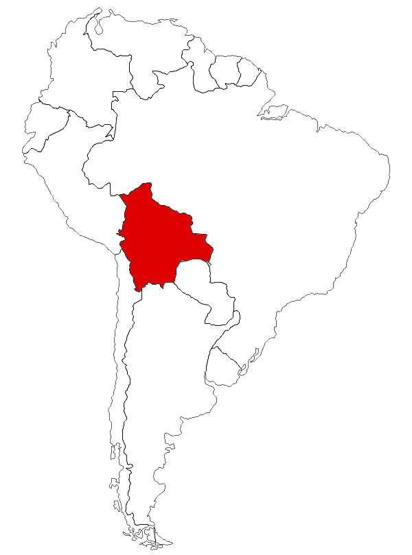 Bolivia en el mapa