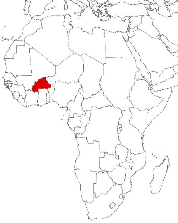 Burkina Faso en el mapa