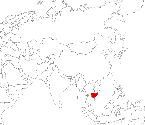 Camboya en el mapa