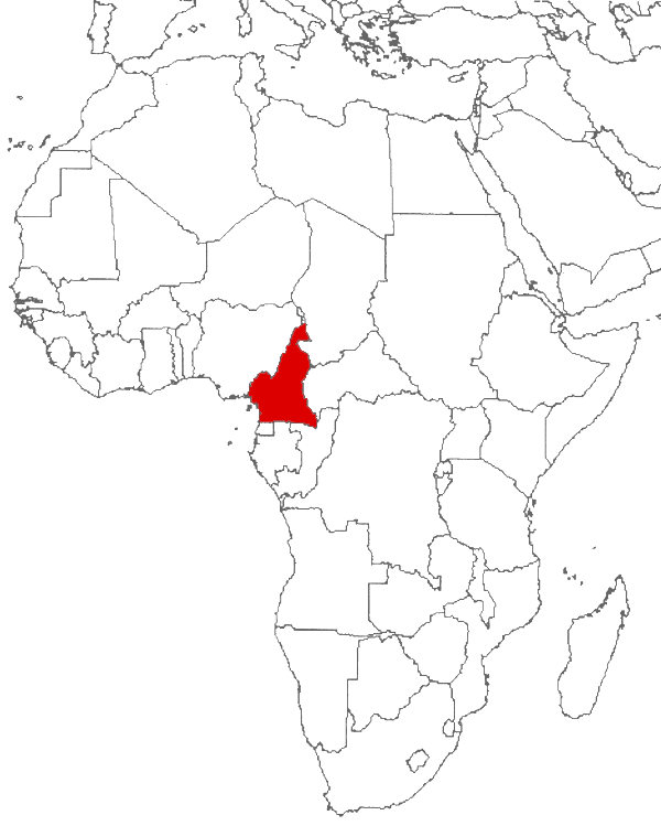 Camerún en el mapa