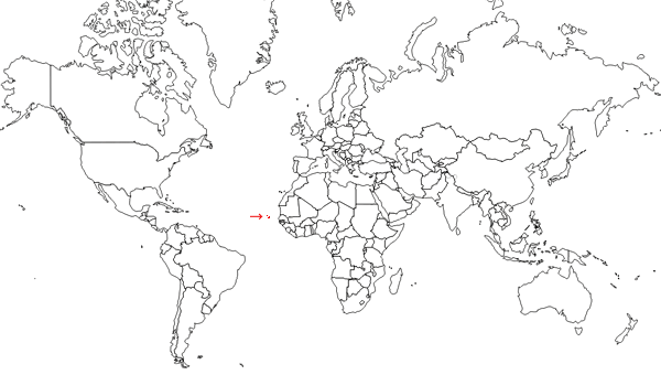 Cabo Verde en el mapa