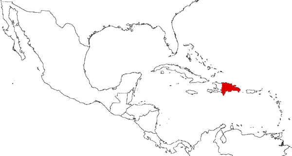 República Dominicana de en el mapa