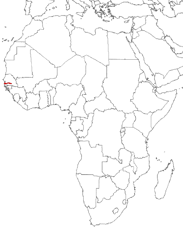 Gambia en el mapa