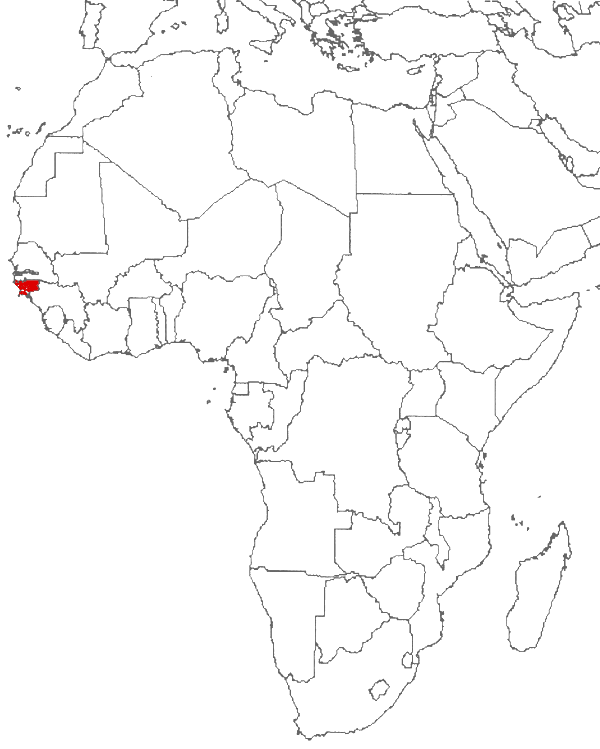 Guinea-Bissau en el mapa