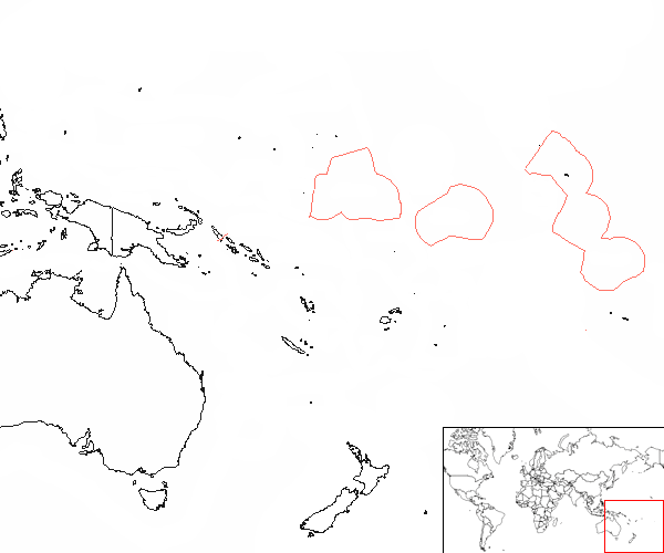 Kiribati en el mapa