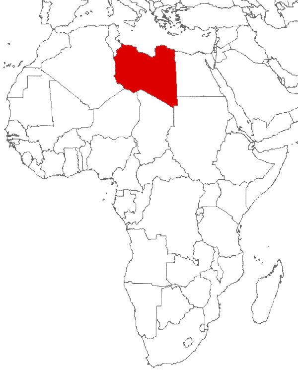 Libia en el mapa