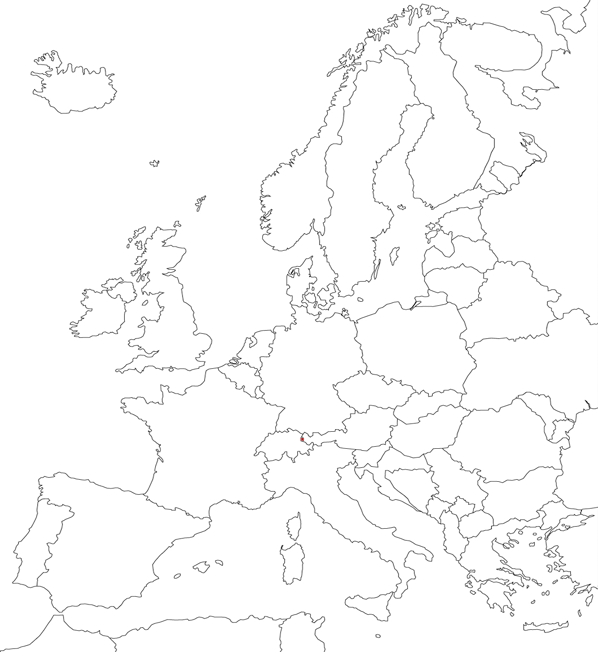 Liechtenstein en el mapa