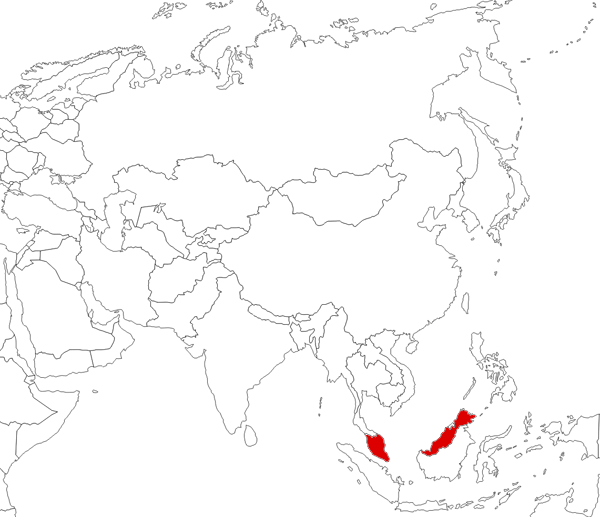 Malasia en el mapa