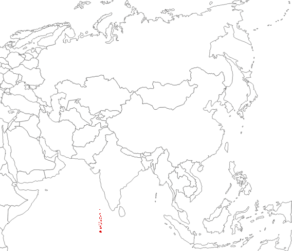 Maldivas en el mapa