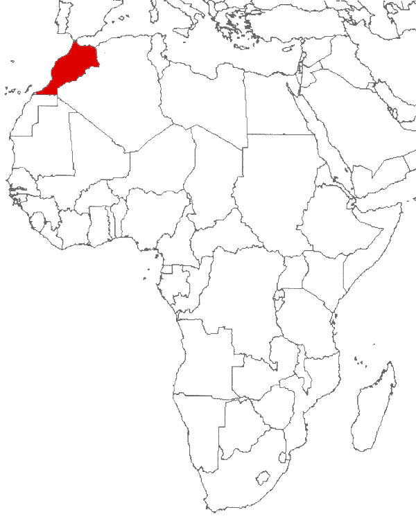 Marruecos en el mapa