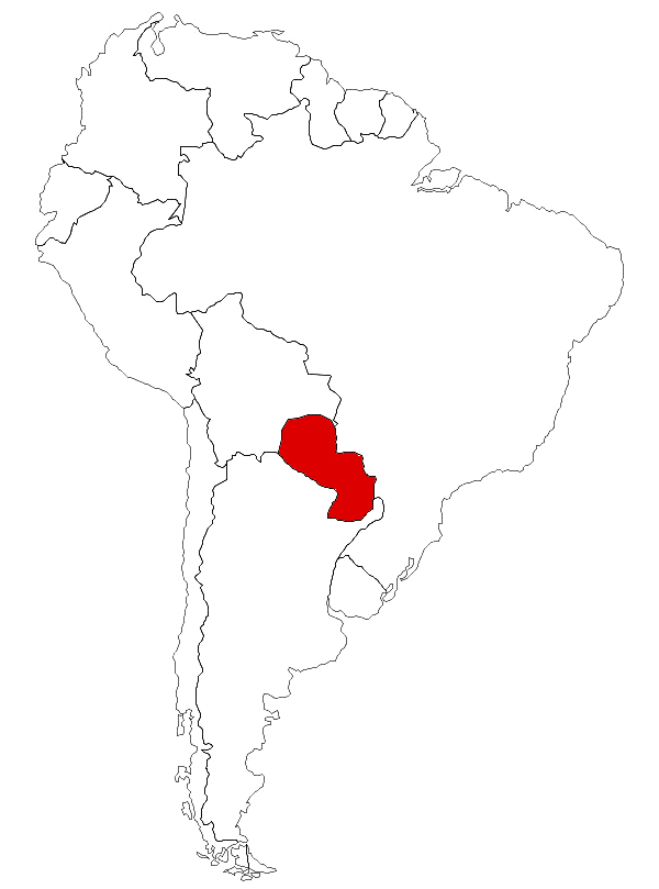 Paraguay en el mapa