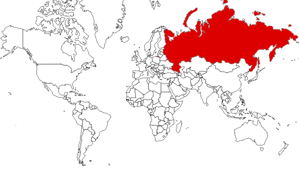 Rusia en el mapa