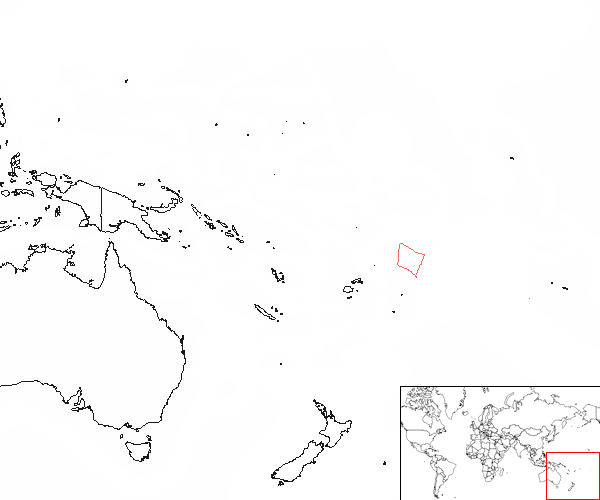 Samoa en el mapa