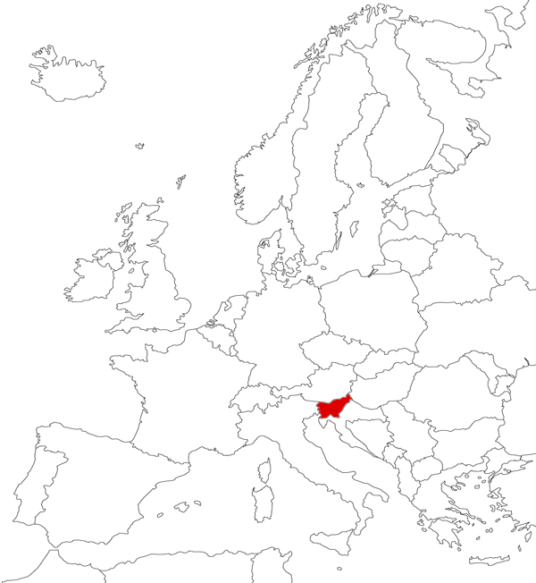 Eslovenia en el mapa