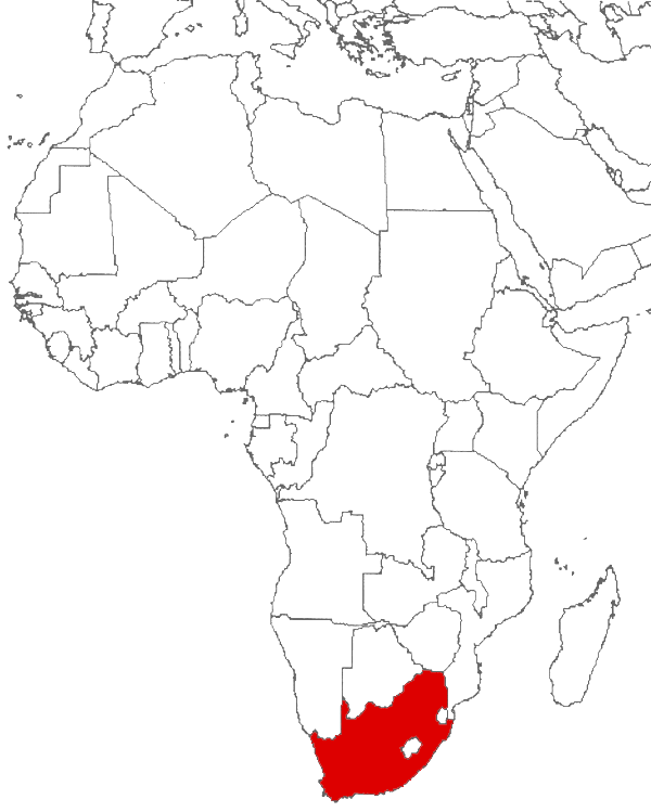 República Sudafricana de en el mapa