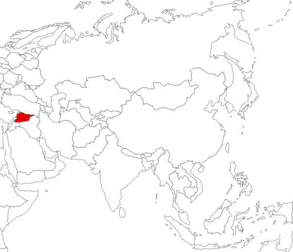 Siria en el mapa