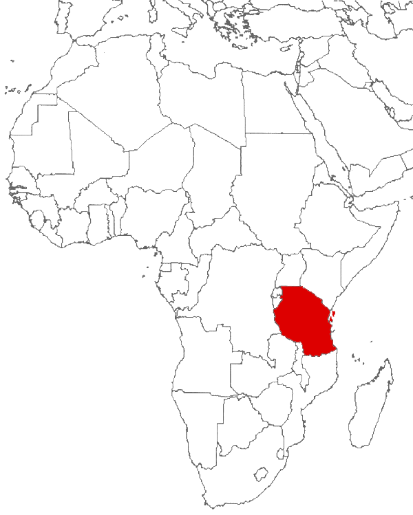 Tanzania en el mapa