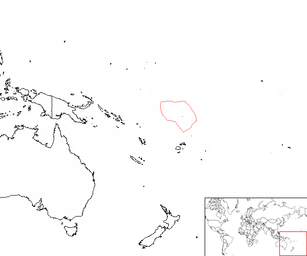 Tuvalu en el mapa