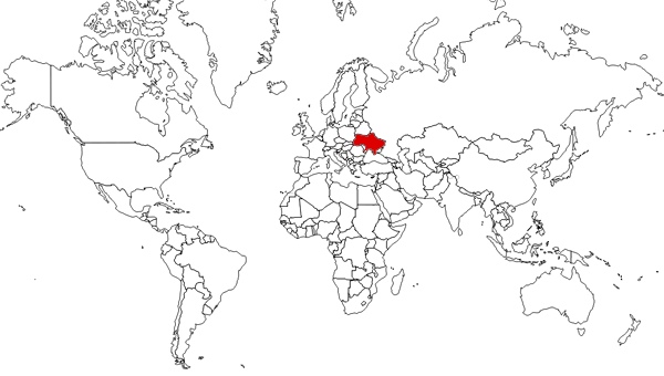 Ucrania en el mapa