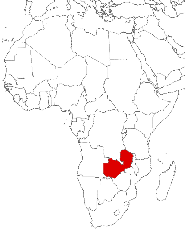 Zambia en el mapa