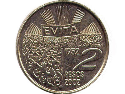 2 pesos conmemorativos