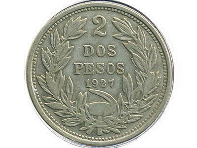 10, 5 and 2 pesos
