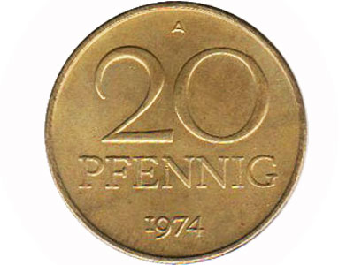 25 y 20 Pfennig