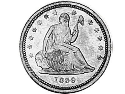 25 centavos del Libertad sentada