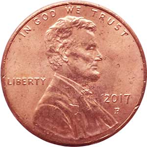 us 1 cent B Philadelphia Mint