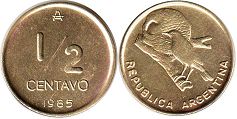 Argentina moneda 1/2 centavo 1985