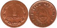 Argentina moneda 1 centavo 1947