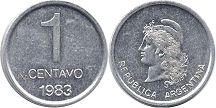 Argentina moneda 1 centavo 1983